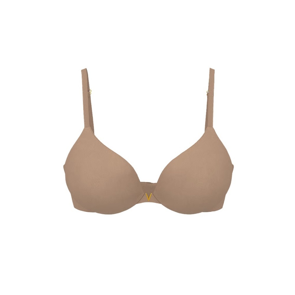 NWT!2-for-$70 VS Love Cloud Smooth Lightly Lined Plunge Demi! 38D-Purple/Praline - Picture 6 of 11